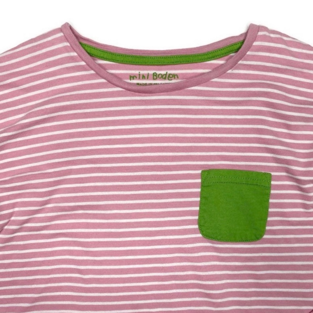 Mini Boden Striped Pocket Top - Picture 2 of 4